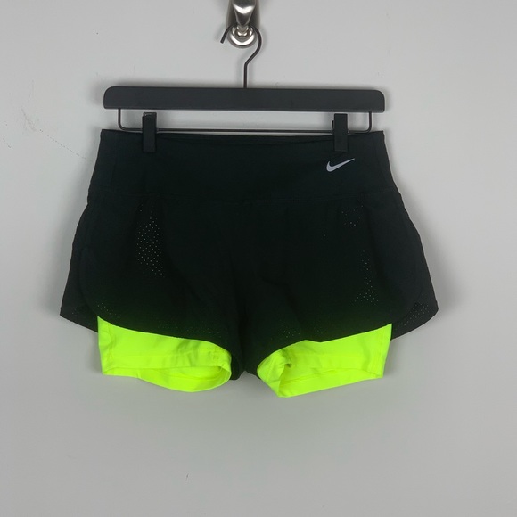 Nike Perforated Rival 2 In 1 Shorts Women Green Nike Perforated Rival 2 In 1 Shorts Women Green